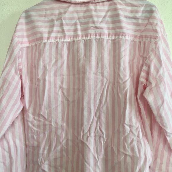 Victoria’s Secret pink pinstripe pajama top - Picture 3 of 5